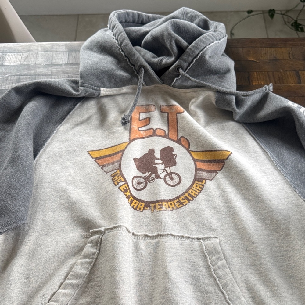 E.T. Graphic Hoodie - Charcoal and Light Gray